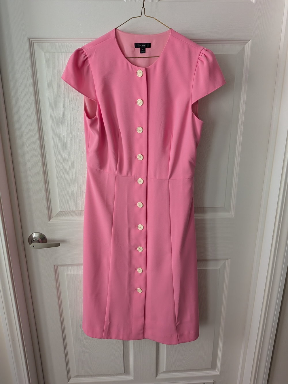 J. Crew Pink Button-Down Dress